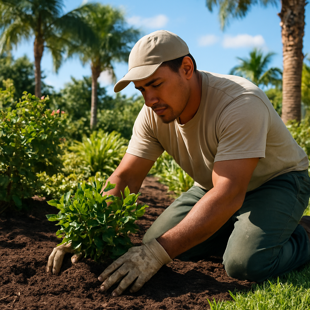 J Valle Landscape team at work